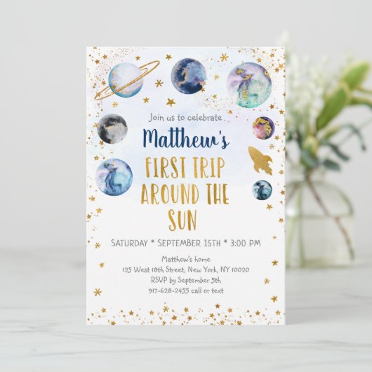 Galaxy Gold eerste reis rond de zondag Kaart (Staand voorkant)