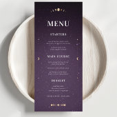 Galaxy Gold Moon Celestial Weddenschap Menu