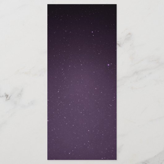 Galaxy Gold Moon Celestial Weddenschap Menu (Achterkant)