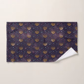 Galaxy Gold Moon faseert sterren Night Sky Bad Handdoek (Handdoek)