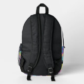 Galaxy Graffiti" – Urban Cosmic Style Backpack Bedrukte Rugzak (Achterkant)