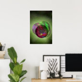 Galaxy Green Poster (Thuiskantoor)