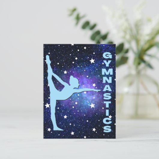 Galaxy Gymnastics Briefkaart (Staand voorkant)