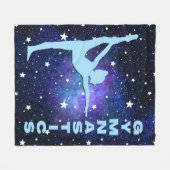 Galaxy Gymnastics Fleece Deken (Voorkant (Horizontaal))