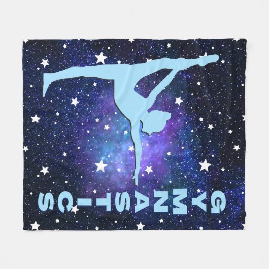 Galaxy Gymnastics Fleece Deken (Voorkant (Horizontaal))
