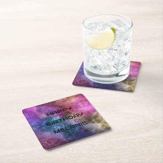 Galaxy Happy Birthday Kartonnen Onderzetters (Insitu)