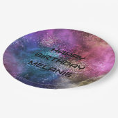 Galaxy Happy Birthday Papieren Bordje (Gekanteld)