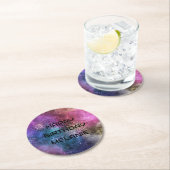 Galaxy Happy Birthday Ronde Kartonnen Onderzetter (Insitu)