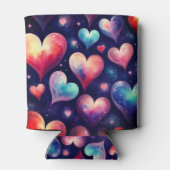 Galaxy Harten  Valentijn  Kunst  Blikjeskoeler (Achterkant)