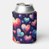 Galaxy Harten  Valentijn  Kunst  Blikjeskoeler (Blikje Achterkant)