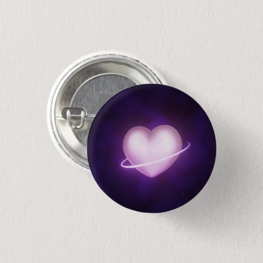 Galaxy Heart Ronde Button 3,2 Cm (Voorkant /achterkant)