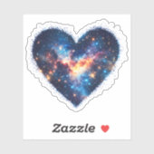 Galaxy Heart Valentijnsdag Sticker (Vel)