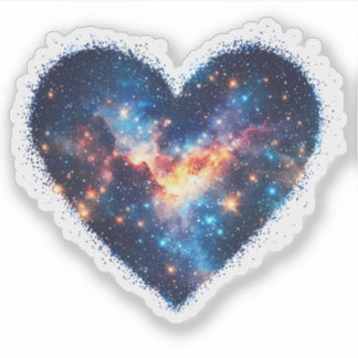 Galaxy Heart Valentijnsdag Sticker