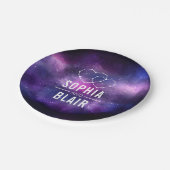 Galaxy Hearts Constellation bruiloft gepersonalise Papieren Bordje (Gekanteld)