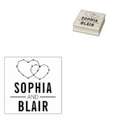 Galaxy Hearts Constellation bruiloft gepersonalise Rubberstempel (Gestempeld)