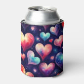 Galaxy Hearts Valentijn Art Blikjeskoeler (Blikje Voorkant)