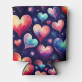 Galaxy Hearts Valentijn Art Blikjeskoeler (Voorkant)