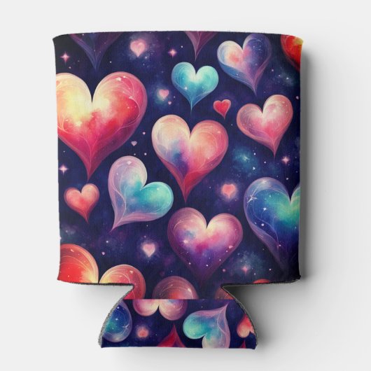 Galaxy Hearts Valentijn Art Blikjeskoeler (Achterkant)