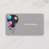 Galaxy Hete Luchtballon Visitekaartje (Achterkant)