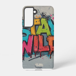 Galaxy Hoesje - Stay Wild Street Art Samsung Galaxy Hoesje