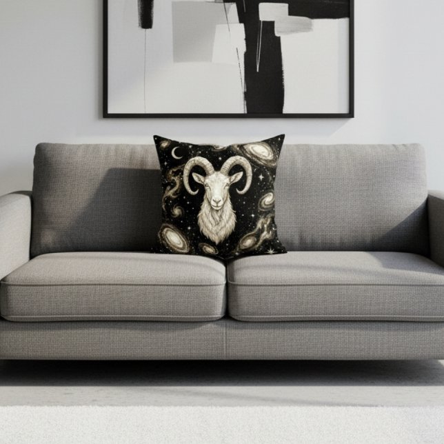 Galaxy Home Decor Steenbok Zodiac Celestiaal Kussen (Creator heeft geüpload)
