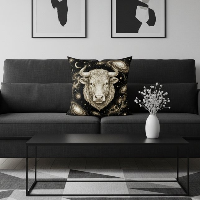 Galaxy Home Decor Stier Zodiac Celestiaal Kussen (Creator heeft geüpload)