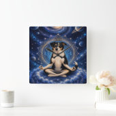 Galaxy Honden Wandklok | Kosmische Australische He (Huis)