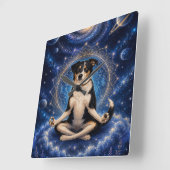 Galaxy Honden Wandklok | Kosmische Australische He (Hoek)