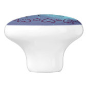 Galaxy Horse & Hearts     Keramische Knop (Zijkant)