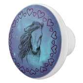 Galaxy Horse & Hearts     Keramische Knop (Rechts)