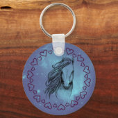 Galaxy Horse & Hearts Sleutelhanger (Voorkant)