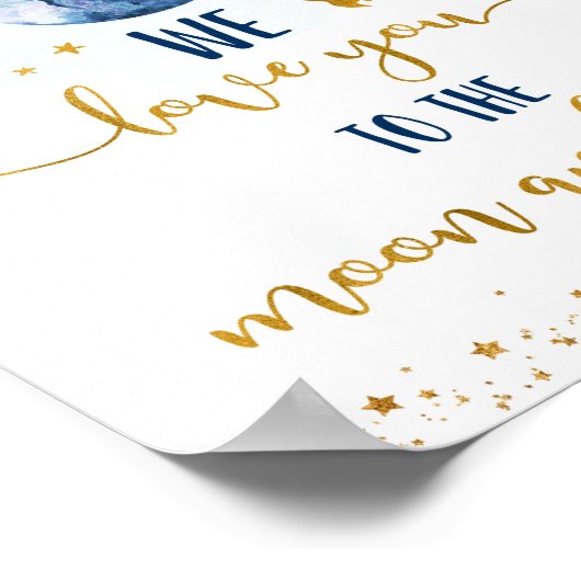 Galaxy houdt van je naar de maan en terug de verja poster (Hoek)