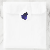 Galaxy Howling Wolf Silhouette Night Sky met ster Ronde Sticker (Tas)