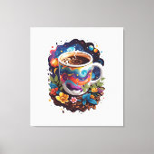 Galaxy in de koffiebeker canvas afdruk (Voorkant)