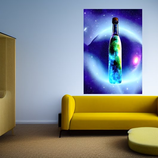 Galaxy in een fles in de ruimte | AI Art Poster