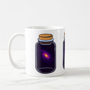 Galaxy in een gelijkzijdige Glas Space Lovers Koffiemok