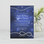 Galaxy Infinity Symbol Navy Love Twinking Stars I Kaart (Staand voorkant)