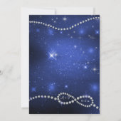 Galaxy Infinity Symbol Navy Love Twinking Stars I Kaart (Achterkant)