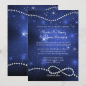 Galaxy Infinity Symbol Navy Love Twinking Stars I Kaart (Voorkant / Achterkant)