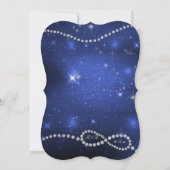 Galaxy Infinity Symbool Navy Love Twinking Stars Kaart (Achterkant)