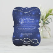 Galaxy Infinity Symbool Navy Love Twinking Stars Kaart (Staand voorkant)