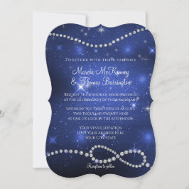 Galaxy Infinity Symbool Navy Love Twinking Stars Kaart