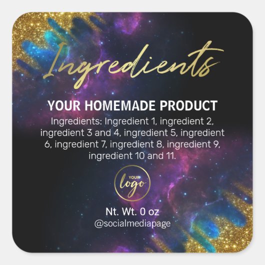 Galaxy Ingredient Labels (Voorkant)