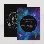 Galaxy Invitation Kaart (Voorkant / Achterkant)