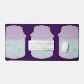 Galaxy Kat in een Pot | Kawaii Ruimtekat Kunst Bureaumat (Keyboard & Muis)