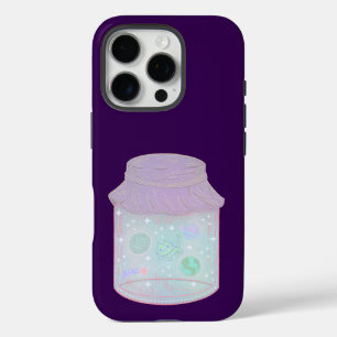 Galaxy Kat in een Pot Kawaii Ruimtekat Kunst iPhone 16 Pro Hoesje