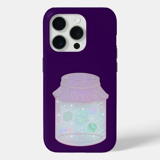 Galaxy Kat in een Pot | Kawaii Ruimtekat Kunst Case-Mate iPhone Case (Achterkant)
