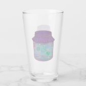 Galaxy Kat in een Pot | Kawaii Ruimtekat Kunst Glas (Achterkant)