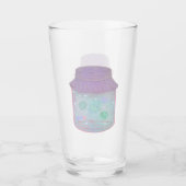 Galaxy Kat in een Pot | Kawaii Ruimtekat Kunst Glas (Voorkant)