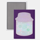 Galaxy Kat in een Pot | Kawaii Ruimtekat Kunst Magneet (Voorkant / Achterkant)